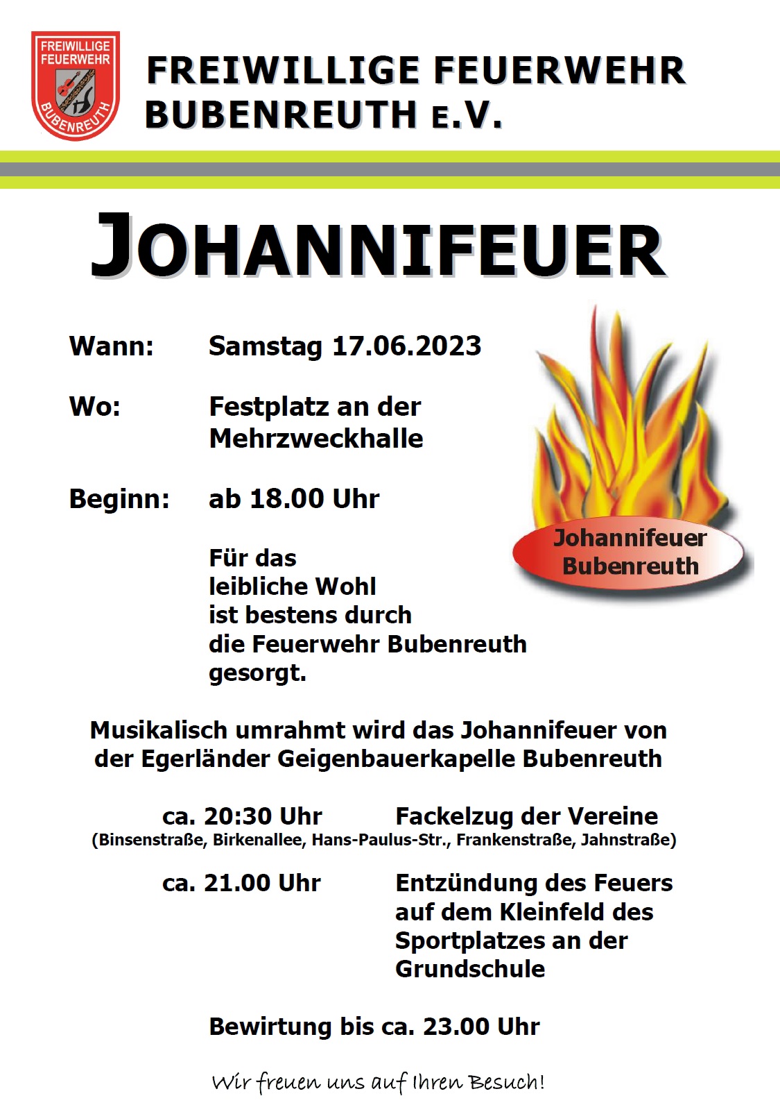 Plakat Johannifeuer 2023